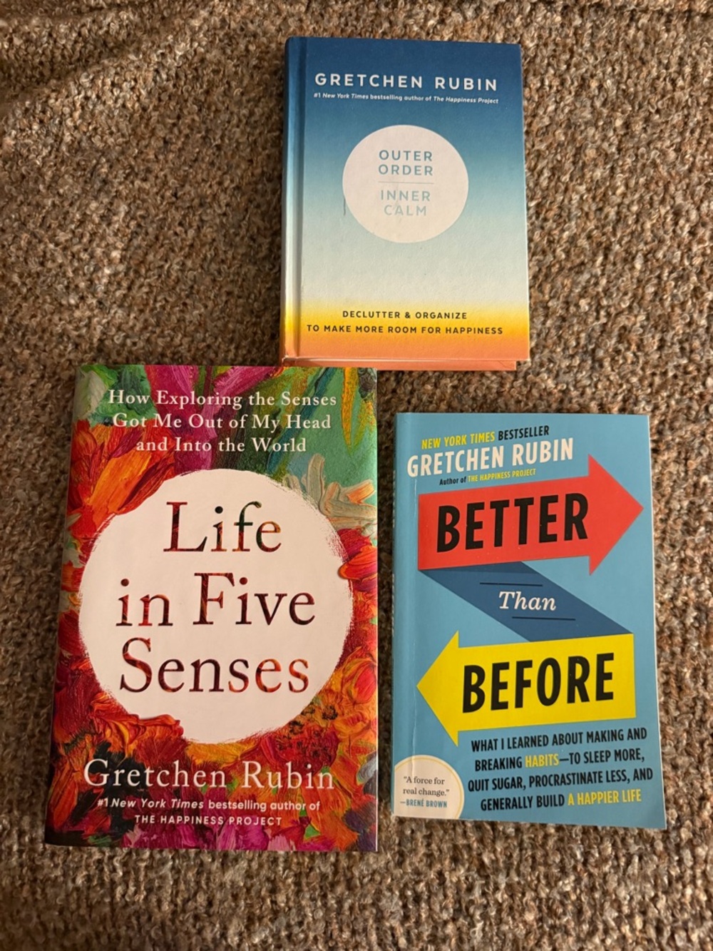 Gretchen Rubin Bundle: Life in Five Senses + Outer Order Inner Calm